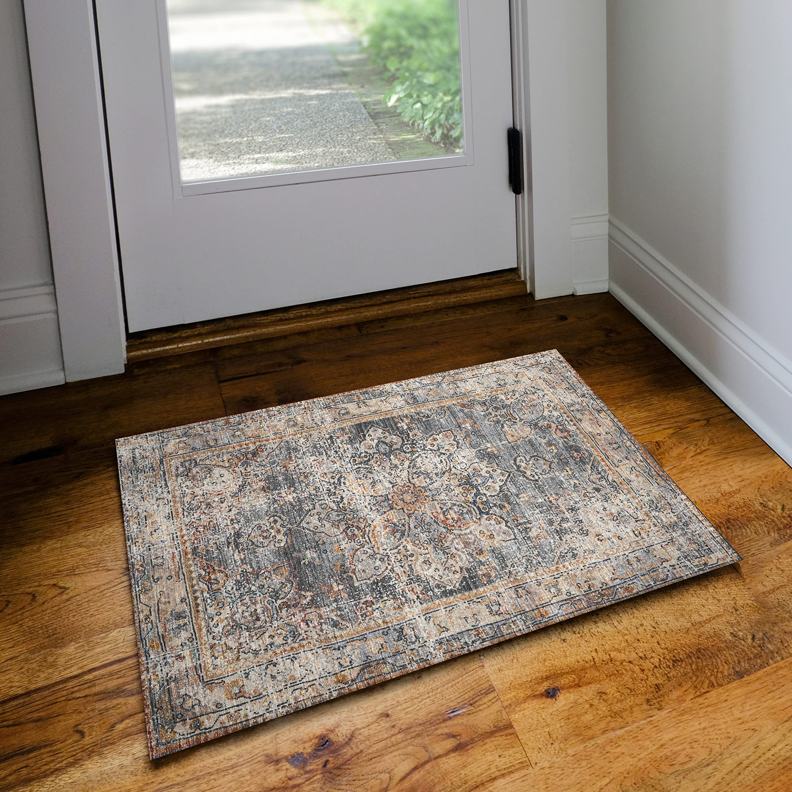 Dalyn Rugs Jericho Jc6 Charcoal 2' X 3' Rectangle Soft Area Rug, Easy Clean, Non Shedding, Bedroom, Entry, Living Room, Dining Room, Kitchen Rug