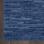Nourison Essentials Indoor/Outdoor Navy Blue 3' X 5' Area Rug, Easy -Cleaning, Non Shedding, Bed Room, Living Room, Dining Room, Backyard, Deck, Patio (3X5)