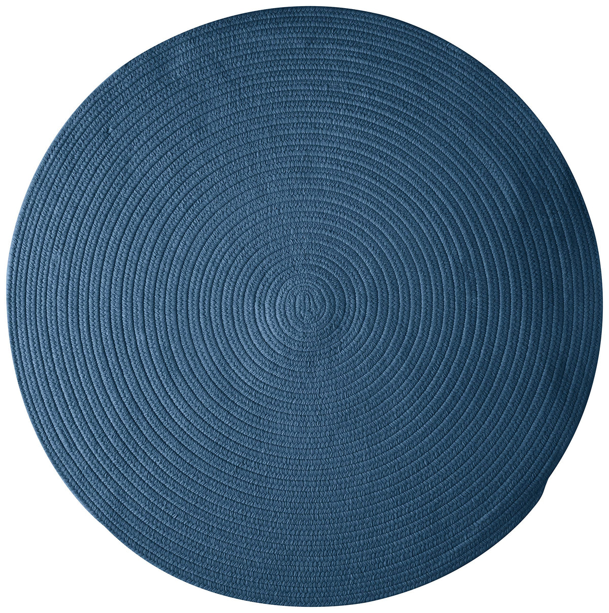 Colonial Mills Bristol Polypropylene Braided Round Rug, 12-Feet, Federal Blue