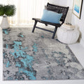 SAFAVIEH Adirondack Collection Accent Rug - 3 x 5, Turquoise & Grey, Modern Abstract Design, Non-Shedding & Easy Care, Ideal f