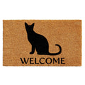 Calloway Mills Az103071729 Black Cat Welcome Doormat, 17' X 29', Natural/Black