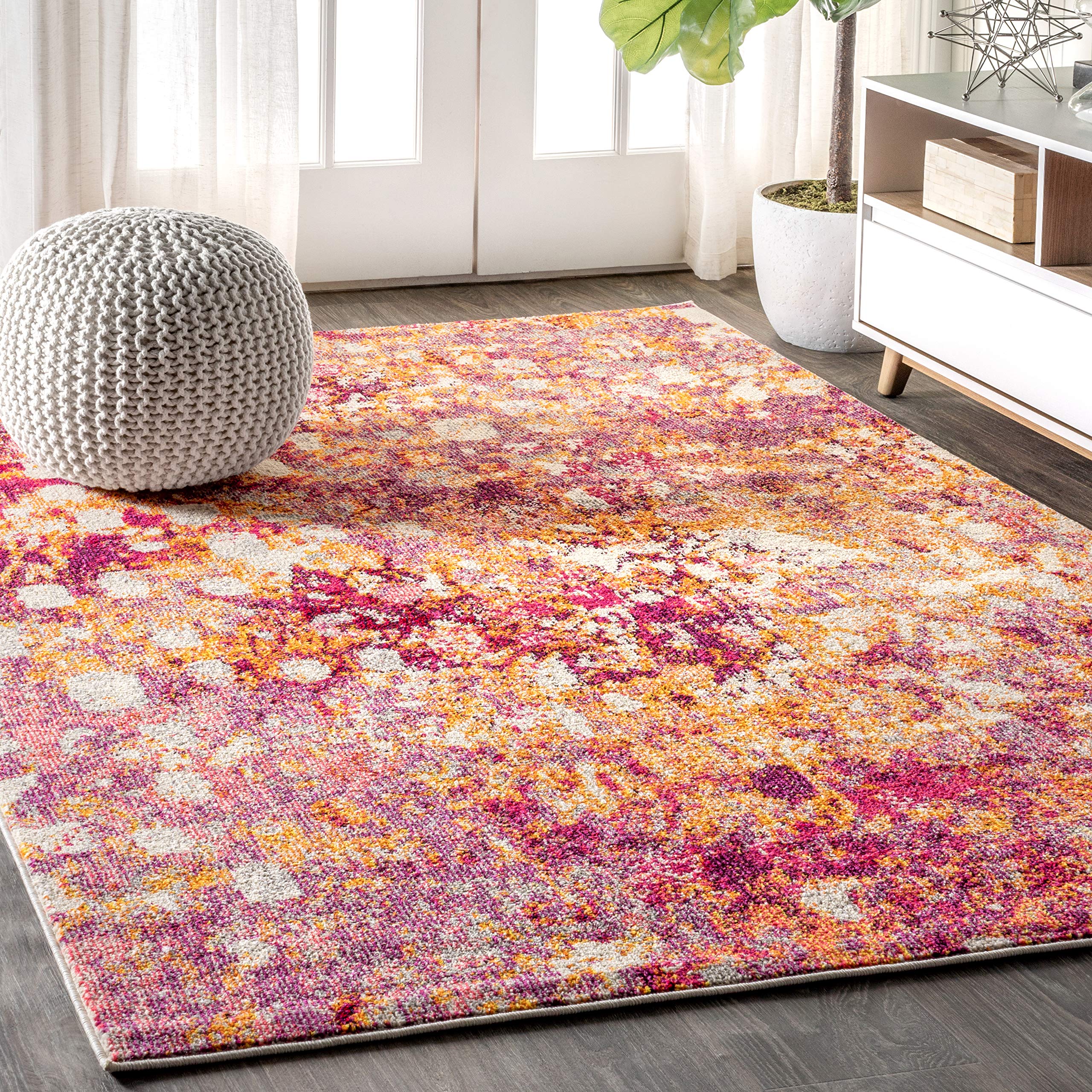 JONATHAN Y CTP108C-8 Contemporary POP Modern Abstract Indoor Area-Rug Bohemian Easy-Cleaning High Traffic Bedroom Kitchen Living