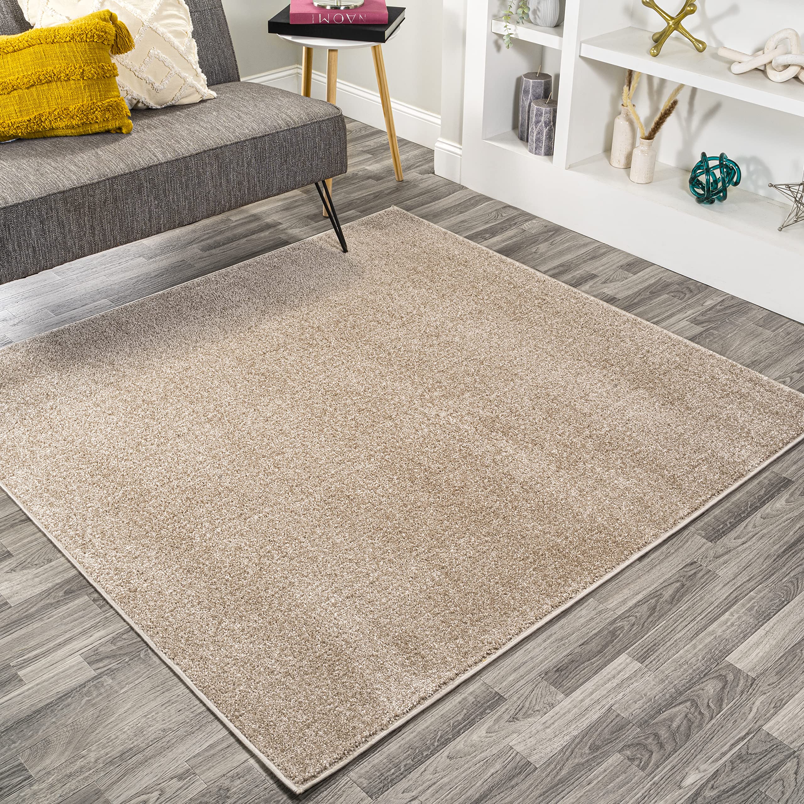 JONATHAN Y SEU100G-7SQ Haze Solid Low-Pile Indoor Area Rug, Coastal, Bohemian, Minimalist, Classic, Casual for Bedroom,Kitchen,L