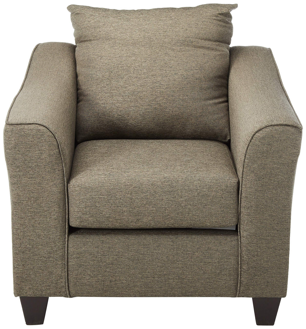 Salizar Upholstered Chair with Flared Arms Grey and Dark Espresso