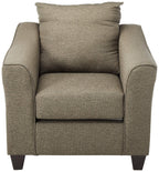Salizar Upholstered Chair with Flared Arms Grey and Dark Espresso