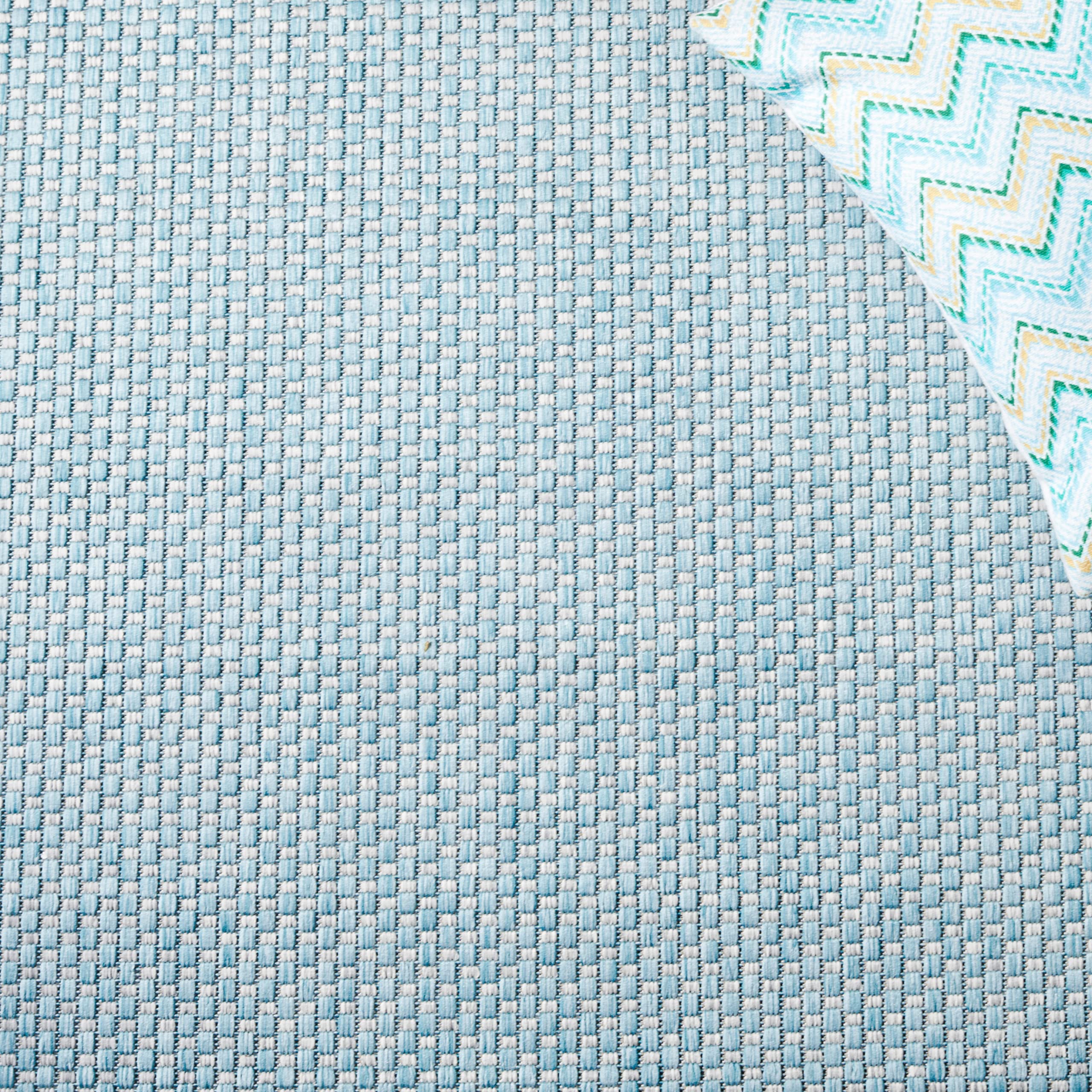 Safavieh Courtyard Collection 10' X 10' Square Aqua/Grey Cy8521 Indoor/Outdoor Waterproof Washable Mudroom Backyard Patio Area Rug