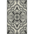 Maples Rugs Vivian Medallion Kitchen Rugs Non Skid Accent Area Carpet [Made in USA], 18 x 210, Grey