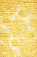 Unique Loom Sofia Collection Area Rug - Grand (5 3 x 8 Rectangle, Yellow/ Ivory)