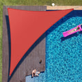 Colourtree 14' X 14' X 19.8' Red Right Triangle Ctaprt20 Sun Shade Sail Canopy Mesh Fabric Uv Block Upf50 - Commercial Heavy Dut
