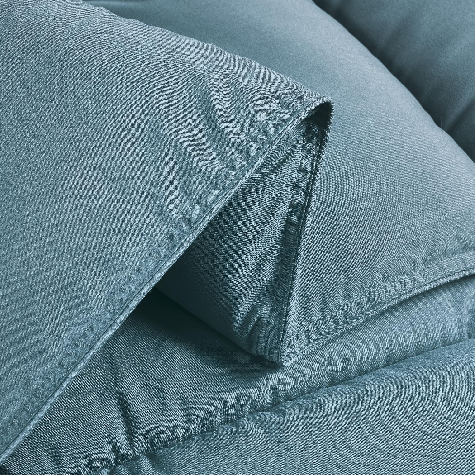 Chezmoi Collection China Blue Down Alternative Comforter Oversized King - 3-Piece Lightweight Comforter Set - All Seasons Microf