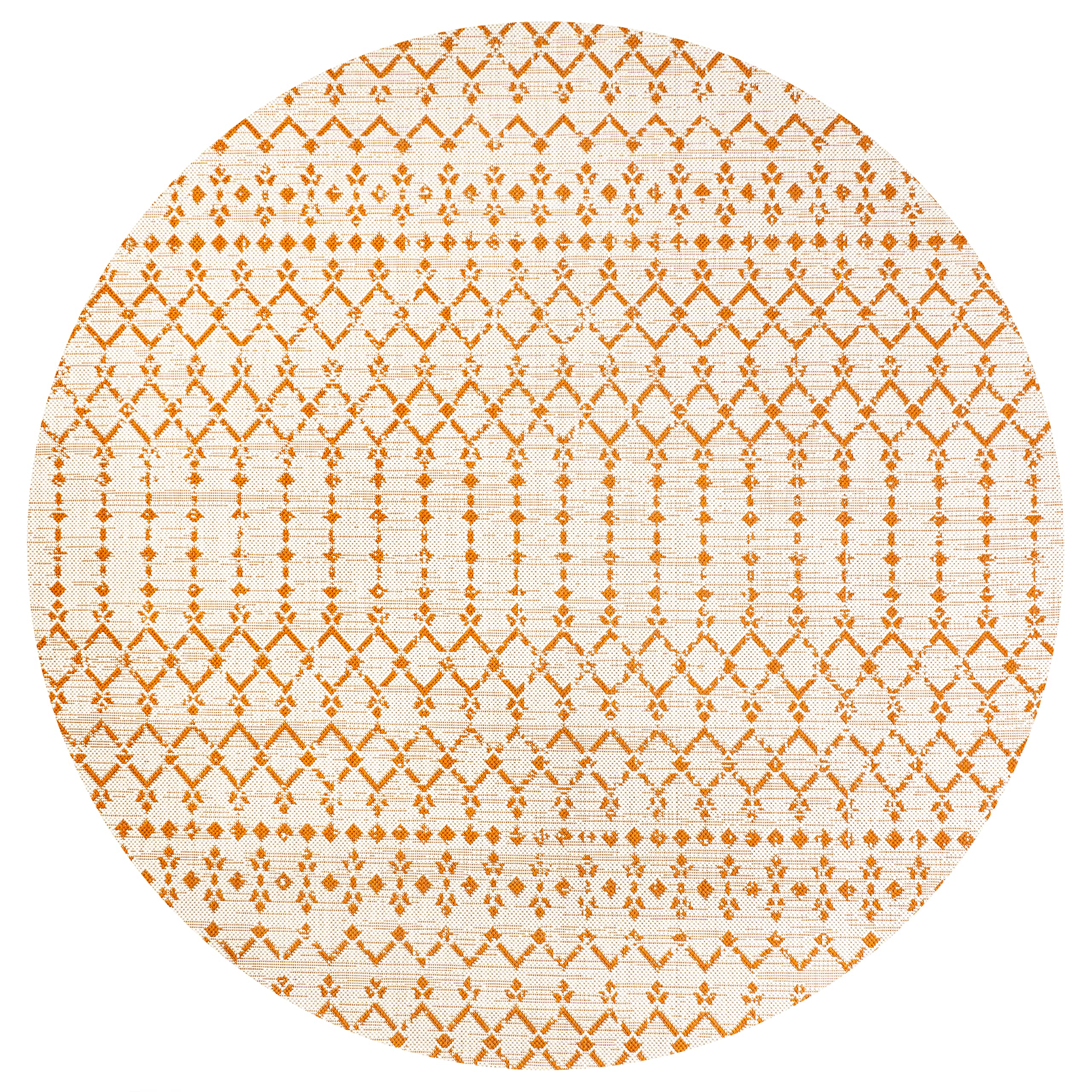 Jonathan Y Smb108O-5R Ourika Moroccan Geometric Textured Weave Indoor Outdoor Area Rug, Bohemian Coastal Modern Easy Cleaning,Be