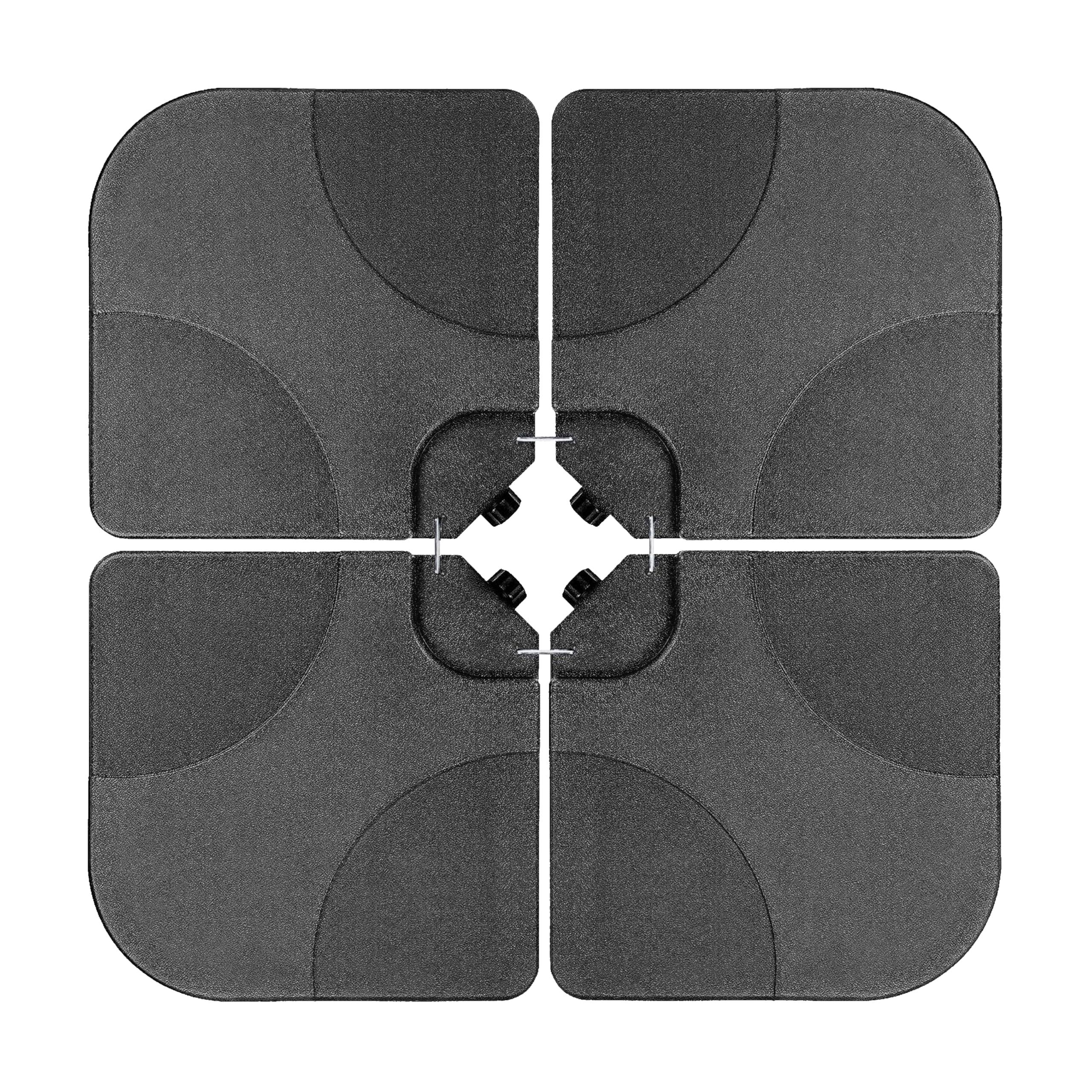 Infinipower 176Lbs Capacity Heavy-Duty Cantilever Offset Patio Umbrella Base Square Stand Plate With U Locking For Water Or Sand