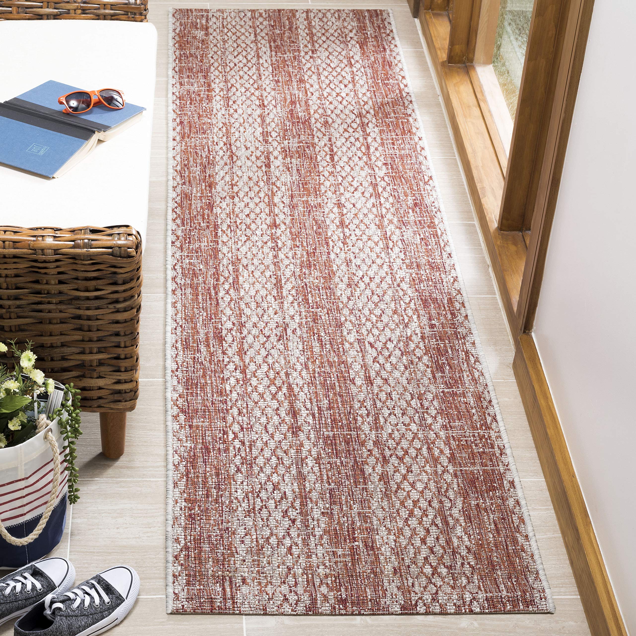 Safavieh Courtyard Collection 2'3' X 12' Light Beige/Terracotta Cy8736 Indoor/ Outdoor Waterproof Easy Cleaning Patio Backyard