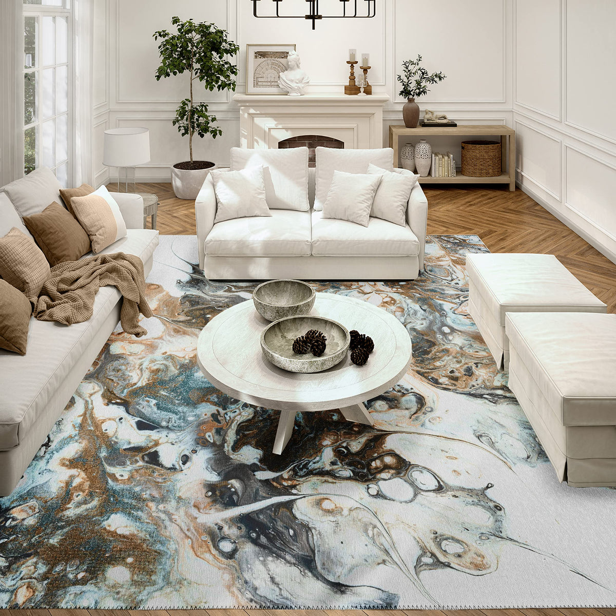 Addison Rugs Karina Akc41 Smoke 8' X 10' Indoor Outdoor Area Rug, Easy Clean, Machine Washable, Non Shedding, Bedroom, Entry, Living Room, Dining Room, Kitchen, Patio Rug
