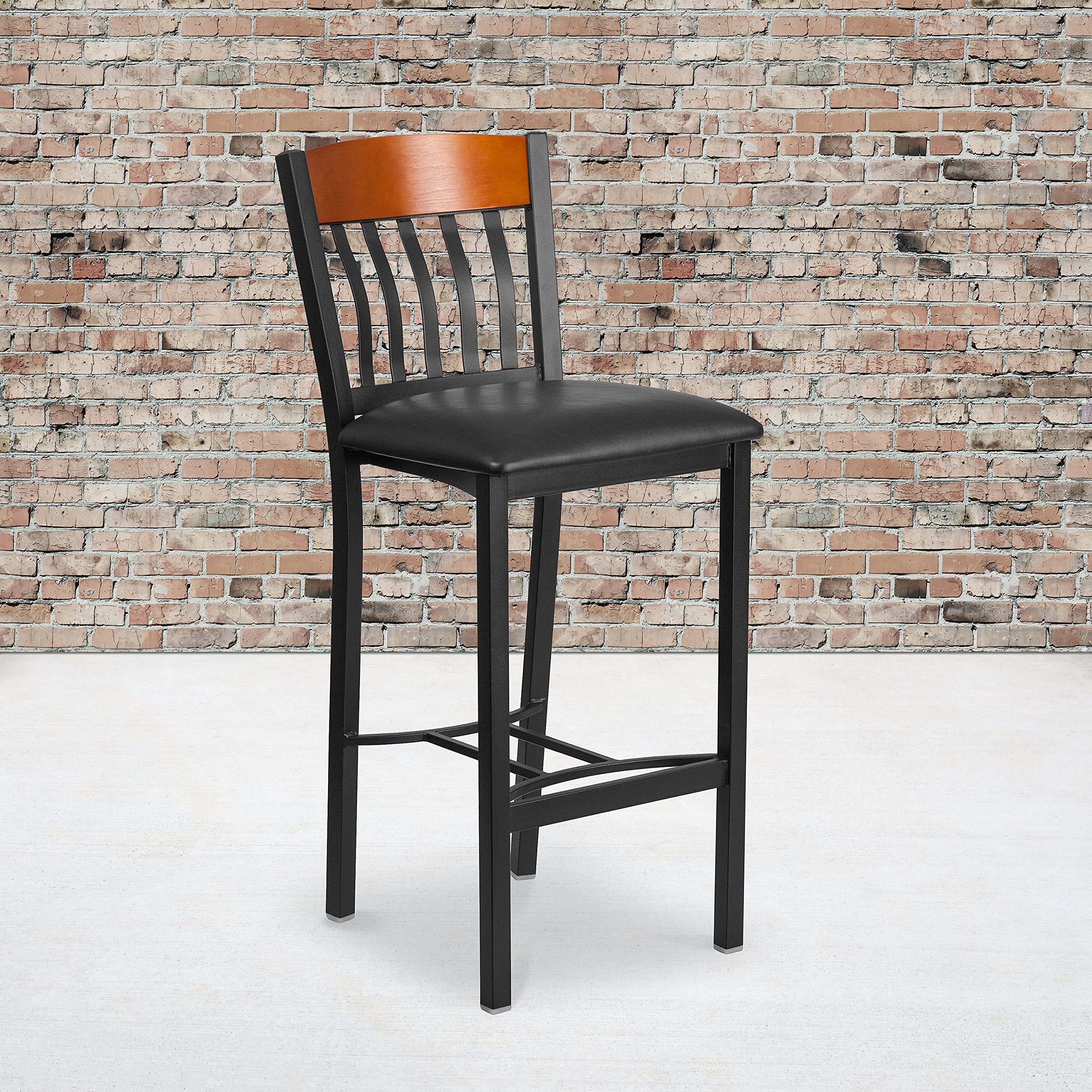Flash Furniture Eclipse Series Vertical Back Restaurant Barstool - Thumbnail 3