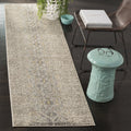 SAFAVIEH Monaco Collection Runner Rug - 22 x 12, Grey & Multi, Modern Boho Abstract Distressed Design, Non-Shedding & Easy Car