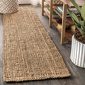 JONATHAN Y NRF102A-216 Pata Hand Woven Chunky Jute Natural 2 ft. x 16 ft. Runner Rug, Bohemian, Transitional, Rustic for Home, B