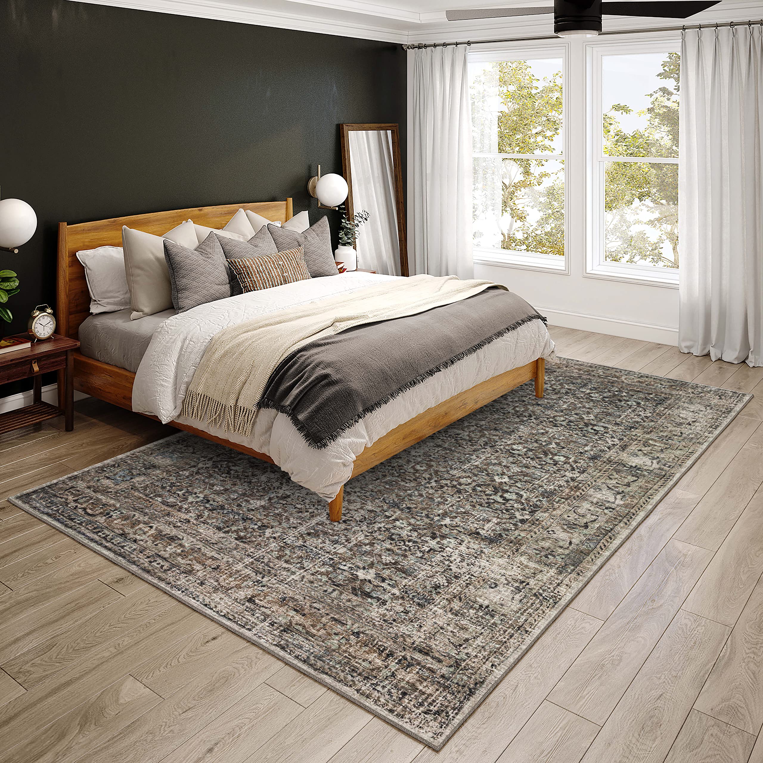 Dalyn Rugs Jericho Jc10 Mushroom 5' X 7'6" Rectangle Soft Area Rug, Easy Clean, Non Shedding, Bedroom, Entry, Living Room, Dining Room, Kitchen Rug