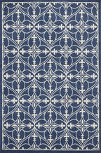 HomeRoots Decor 23' x 45' UV-Treated Polypropelene Denim Area Rug
