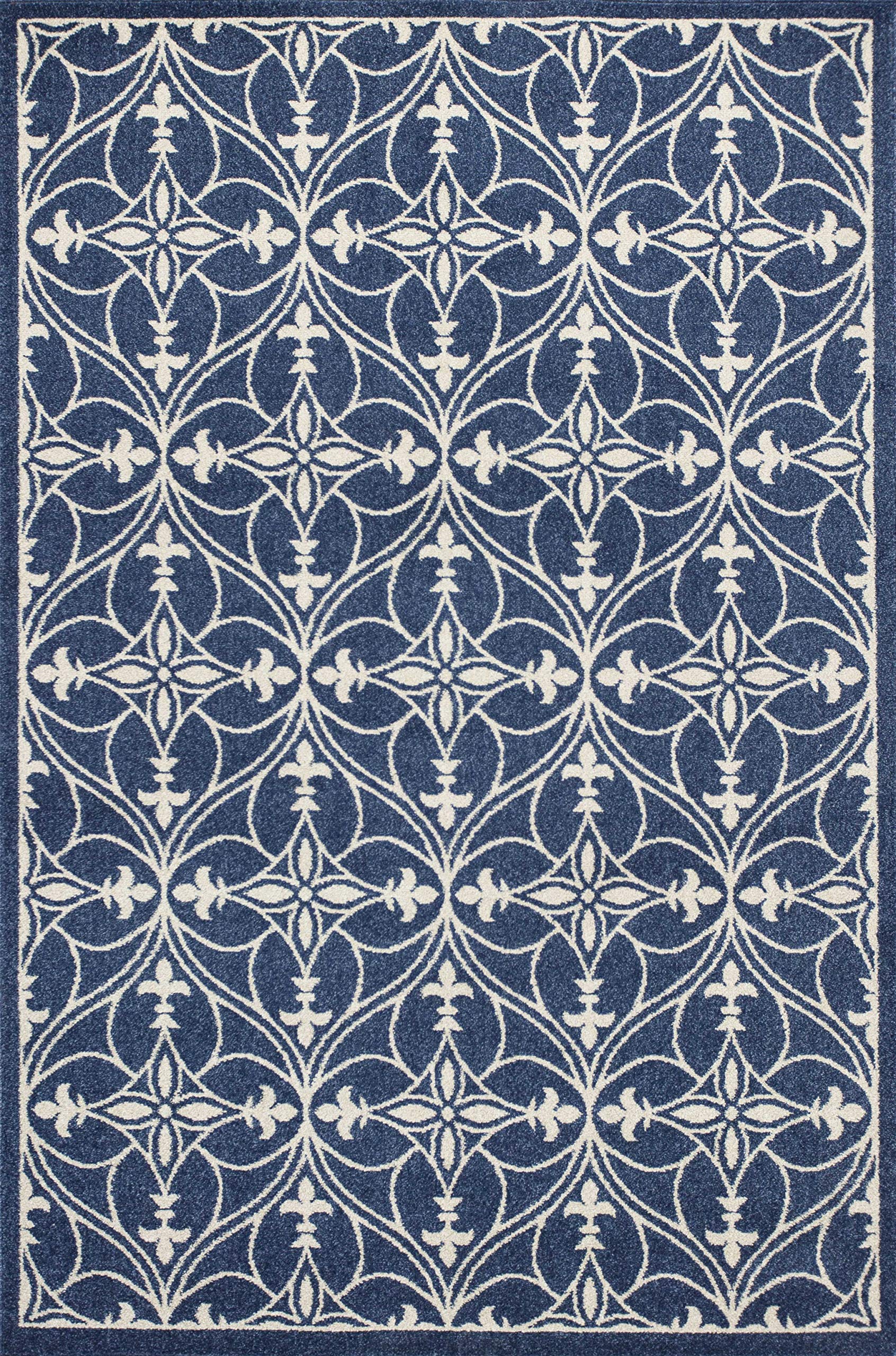 HomeRoots Decor 23' x 45' UV-Treated Polypropelene Denim Area Rug