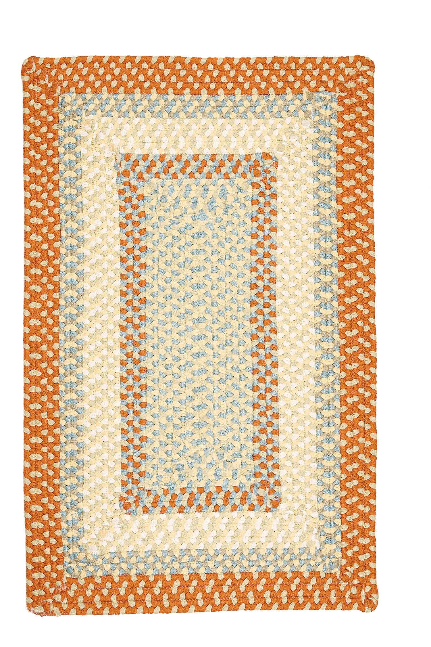 Montego Braided Rug, 2 By 10-Feet, Tangerine