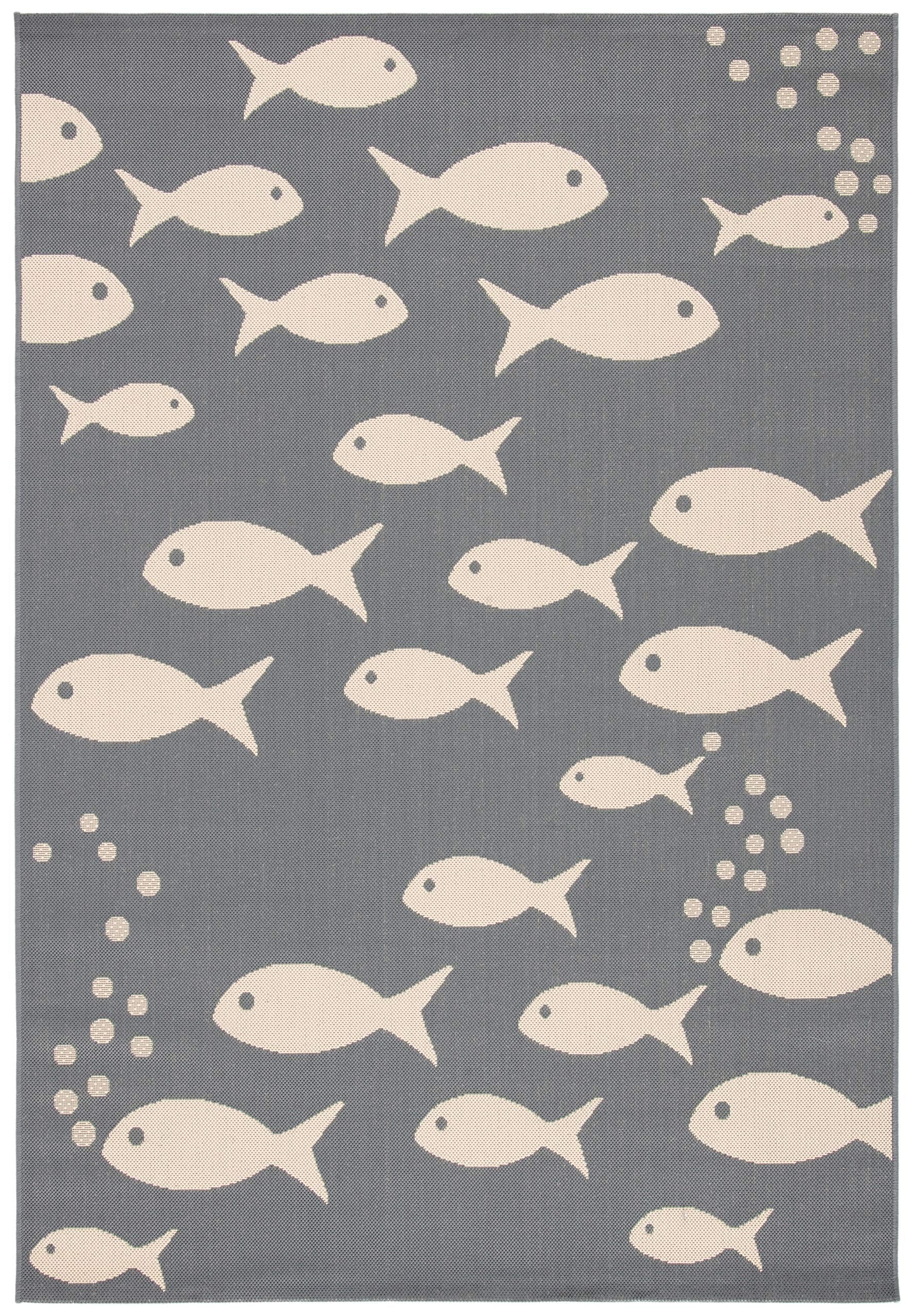 Safavieh Courtyard Collection Accent Rug - 2' X 3'7', Dark Grey & Beige, Non-Shedding & Easy Care, Indoor/Outdoor & Washable-Id