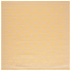 Safavieh Courtyard Collection 6'7' Square Gold/Beige Cy6918 Trellis Indoor/ Outside Waterproof Easy Cleansingpatio Backyard Mudroom Area Mat