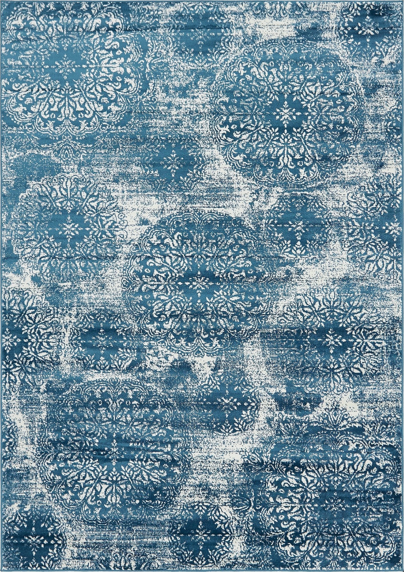 Unique Loom Sofia Collection Area Rug - Grand (7 1 x 10 Rectangle, Blue/ Ivory)