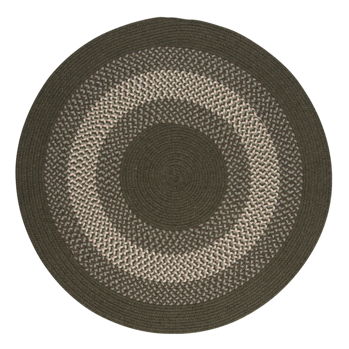 North Ridge Round Rug, 12-Feet, Olive