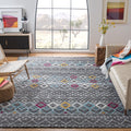 SAFAVIEH Amsterdam Collection 9 Square Dark Grey/Ivory AMS108H Moroccan Boho Non-Shedding Living Room Bedroom Dining Home Offic