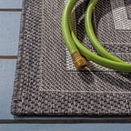 Safavieh Courtyard Collection 6'7' X 9'6' Light Grey/Black Cy8475 Indoor-Outdoor Waterproof Easy-Cleaning Patio Backyard Mudroom Area-Rug