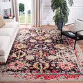 SAFAVIEH Monaco Collection 67 Square Grey/Multi MNC206G Oriental Abstract Distressed Non-Shedding Living Room Bedroom Dining Ho