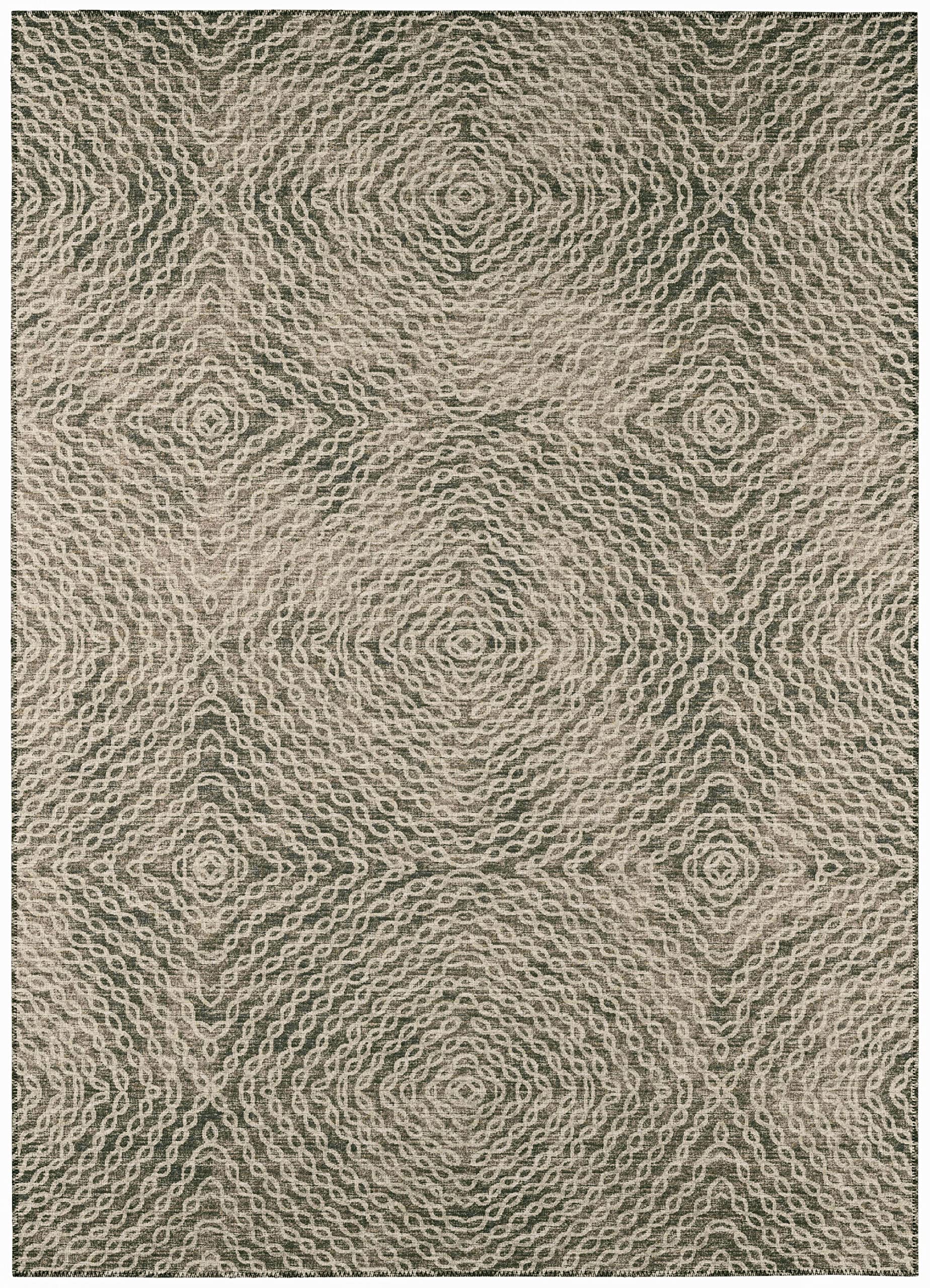 Addison Rugs Bravado Abv33 Mocha Washable 2'3" X 7'6" Indoor Outdoor Hallway Runner Rug, Stain Resistant Washable Kitchen Area Carpet For Bathroom, Entry, Patio, Laundry And Bedroom Rug