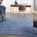 Nourison Essentials Indoor/Outdoor Navy Blue 7' X Square Area-Rug,Easy-Cleaning, Non Shedding, Bed Room, Living Room, Dining Room, Backyard, Deck, Patio (7 Square)