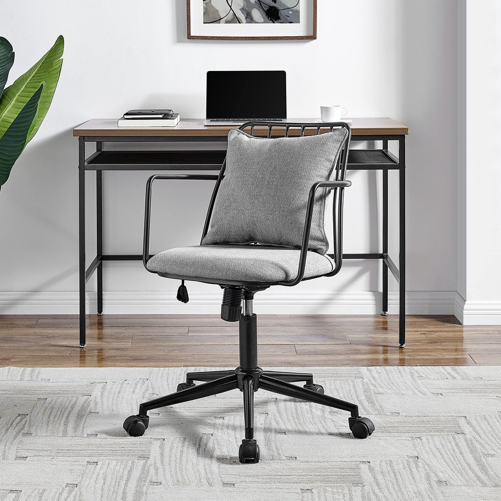 npd furniture and more Edison KD Fabric Office Chair, Gray