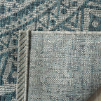 Safavieh Courtyard Collection 2'3' X 14' Light Grey/Teal Cy8734 Indoor/ Outdoor Waterproof Easy Cleaning Patio Backyard Mudroom Runner Rug