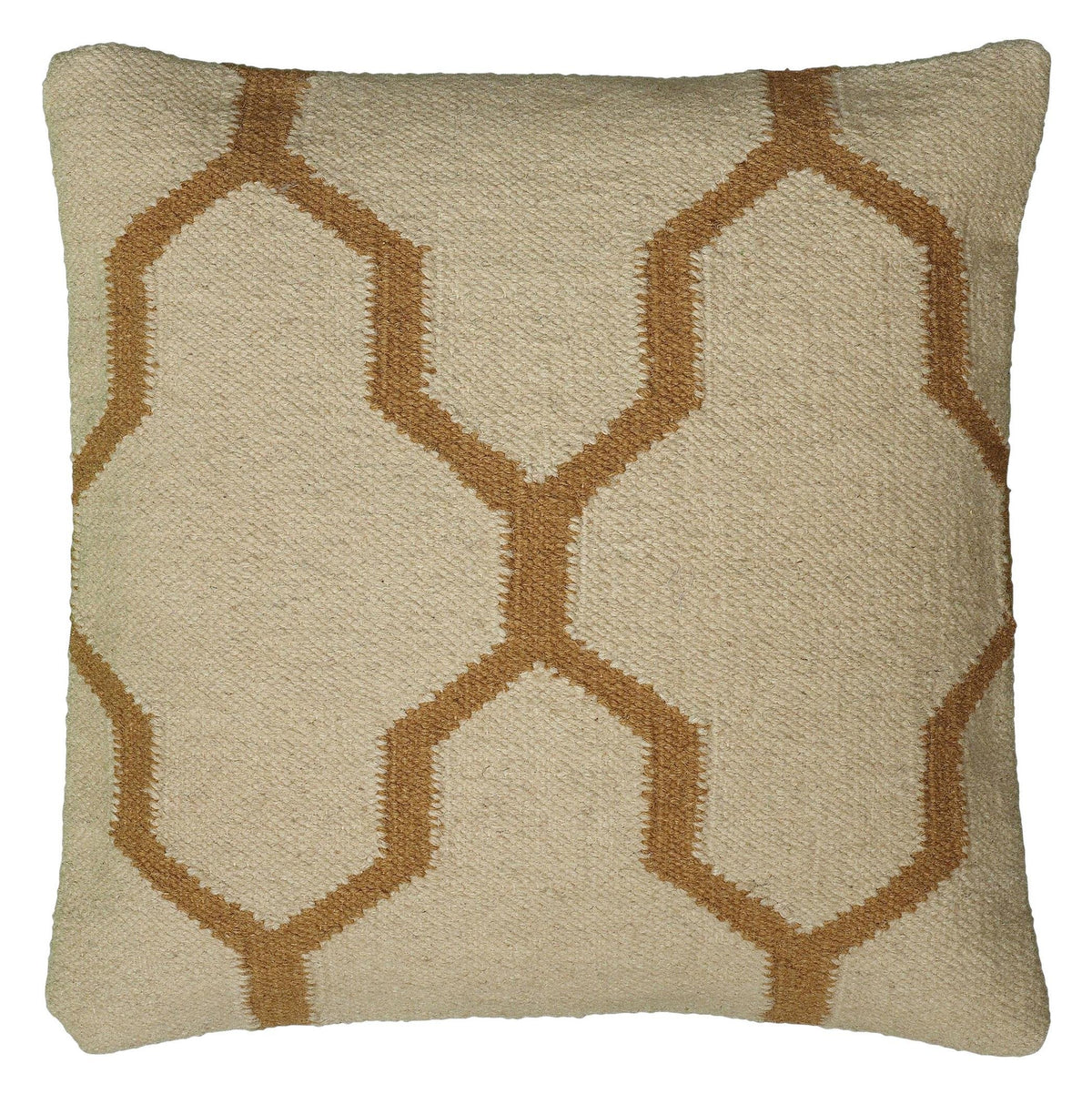 Pillow Cover With Hidden Zipper In Beige And Natural [Set of 2]