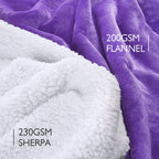 Catalonia Purple Blanket Hoodie Sweatshirt, Extra Long Oversized Comfortable Sherpa Lounging Pullover For Adults, Gift For Her
