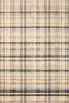 Loloi Chris Loves Julia X Humphrey Collection, Ivory & Multi 2'-3'' X 7'-6'' Area Rug - Plaid Accent Rugs For Living Room, Bedro