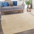 Nourison Essentials Indoor/Outdoor Ivory Gold 5' X Square Area Rug, Easy Cleaning, Non Shedding, Bed Room, Living Room, Dining R