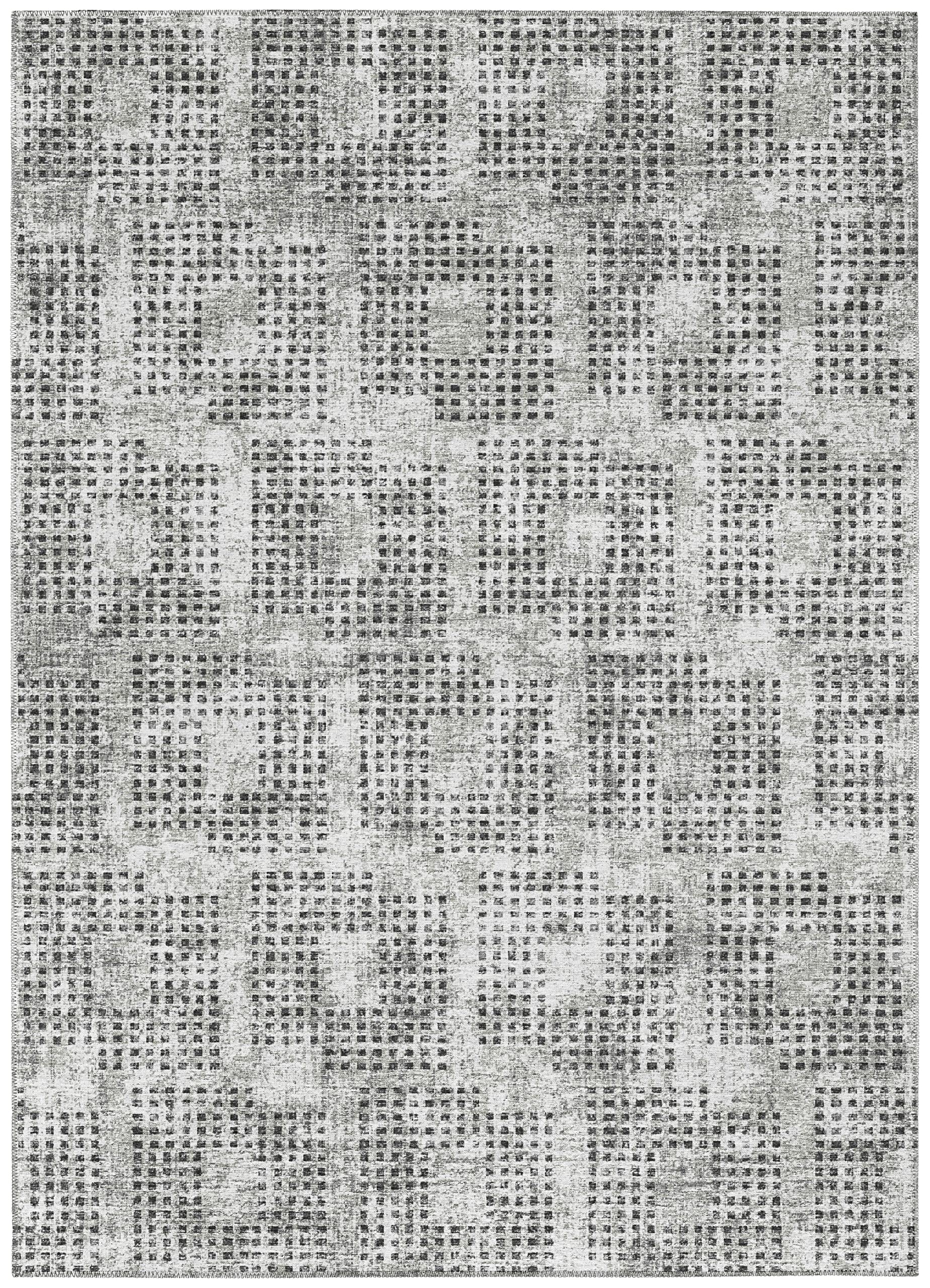 Addison Rugs Eleanor Aer31 Gray 3' X 5' Indoor Outdoor Area Rug, Easy Clean, Machine Washable, Non Shedding, Bedroom, Living Room, Dining Room, Kitchen, Patio Rug