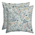 Arden Selections Outdoor Toss Pillow, Set Of 2, 16 X 16, Water Repellent, Fade Resistant 16 X 16, Pistachio Botanical
