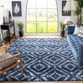 SAFAVIEH Adirondack Collection 6 Square Navy/Ivory ADR131N Modern Diamond Distressed Non-Shedding Living Room Bedroom Dining Ho