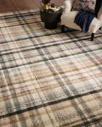 Loloi Chris Loves Julia X Humphrey Collection, Ivory & Multi 7'-3'' X 9'-3'' Area Rug - Plaid Accent Rugs For Living Room, Bedro