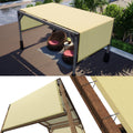 Colourtree 5' W X 12' L Beige Pergola Sun Shade Canopy Replacement Cover Upf50, Commercial Grade 260 Gsm Cloth For Outdoor Patio