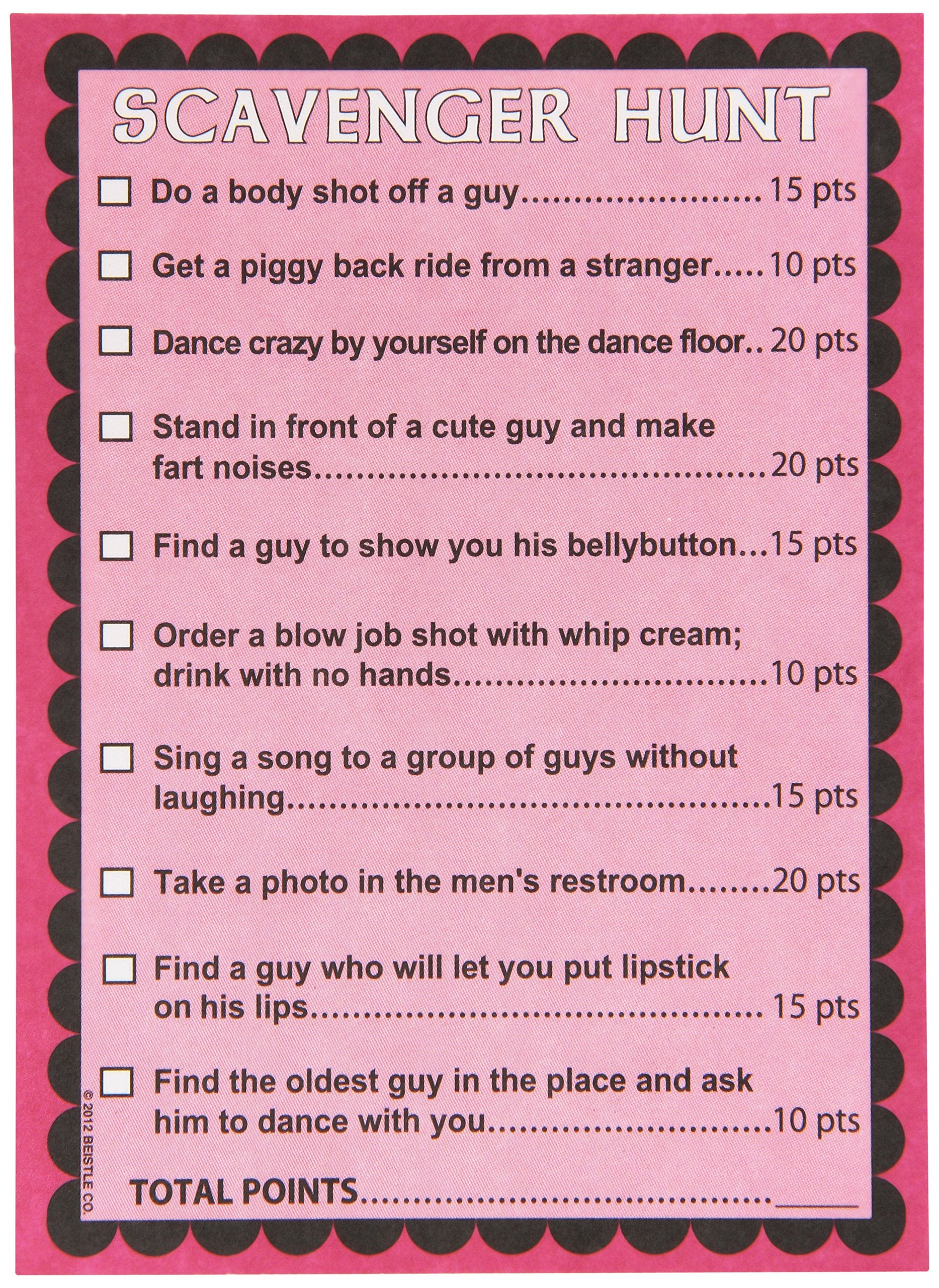 Beistle Bachelorette Scavenger Hunt Game