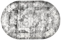 Unique Loom Sofia Collection Area Rug - Salle Garnier (5 3 x 8 Oval, Gray/ Ivory)