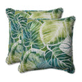 Pillow Perfect Tropic Floral Indoor/Outdoor Accent Throw Pillow Plush Fill, Weather, And Fade Resistant, Large - 18.5' X 18.5'