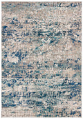 SAFAVIEH Madison Collection Accent Rug - 22 x 4, Grey & Blue, Modern Abstract Design, Non-Shedding & Easy Care, Ideal for High