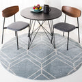 SAFAVIEH Adirondack Collection Area Rug - 4 Round, Blue & Ivory, Modern Geometric Design, Non-Shedding & Easy Care, Ideal for H